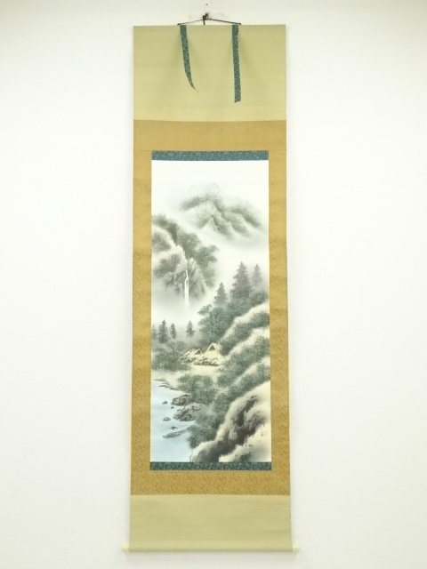 JAPANESE HANGING SCROLL / HAND PAINTED / LANDSCAPE